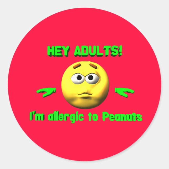 He Adults - Peanut Allergy Stickers (Vorderseite)