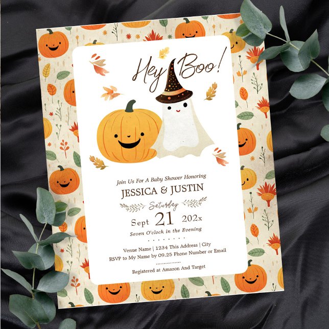He Boo Baby Shower Einladungen Paper Sheet (Von Creator hochgeladen)
