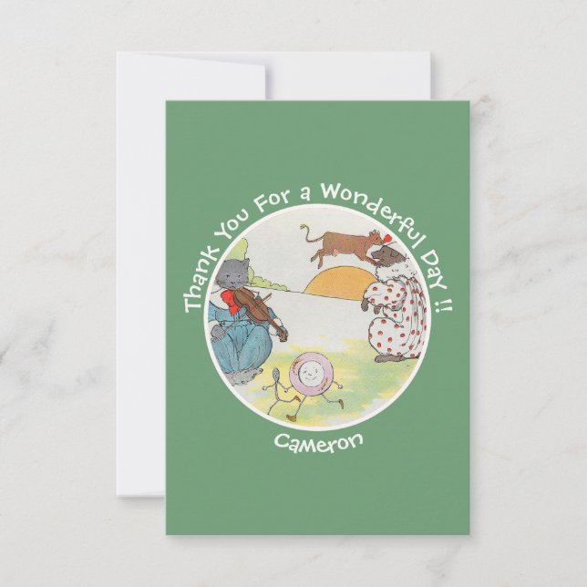 He Diddle Diddle Birthday Party Collection Dankeskarte (Vorderseite)