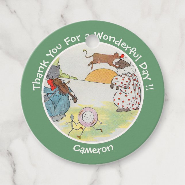 He Diddle Diddle Birthday Party Collection Geschenkanhänger (Vorderseite)