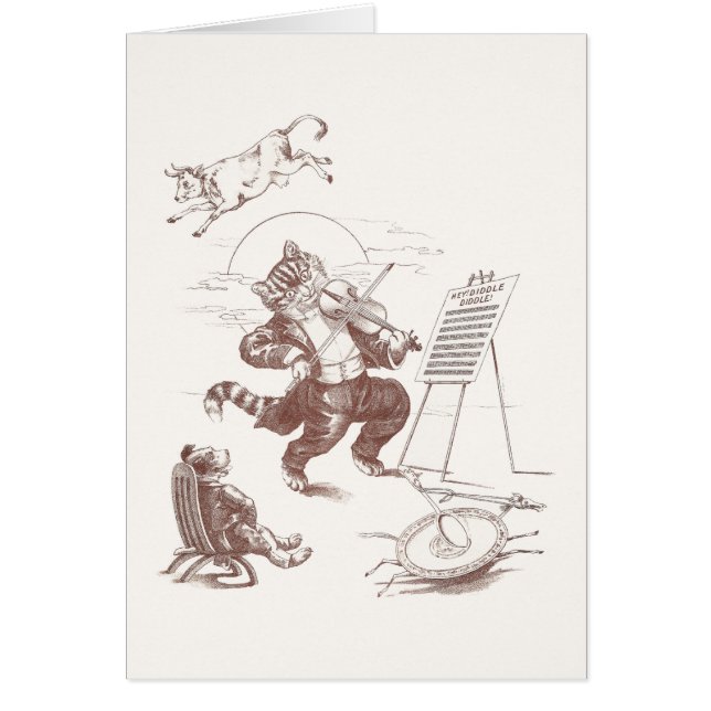 He Diddle Diddle Vintage Illustration (Vorne)