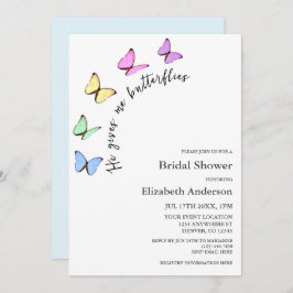 He Gives Me Butterflies Bridal Shower Einladung