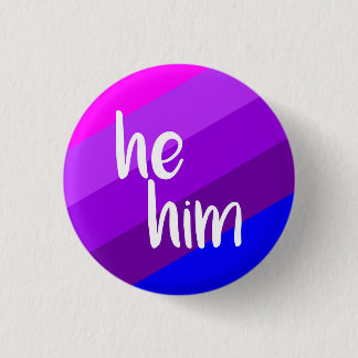 He/Him Pronomen-Abzeichen Button