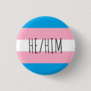he/him Pronomentransport-Stolzflagge Button