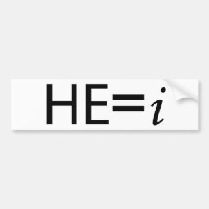 HE=i (Schwarzes) Autoaufkleber