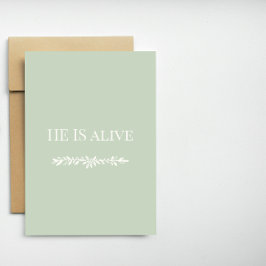 He Is Alive Christian Easter Card | Faith Design Feiertagskarte