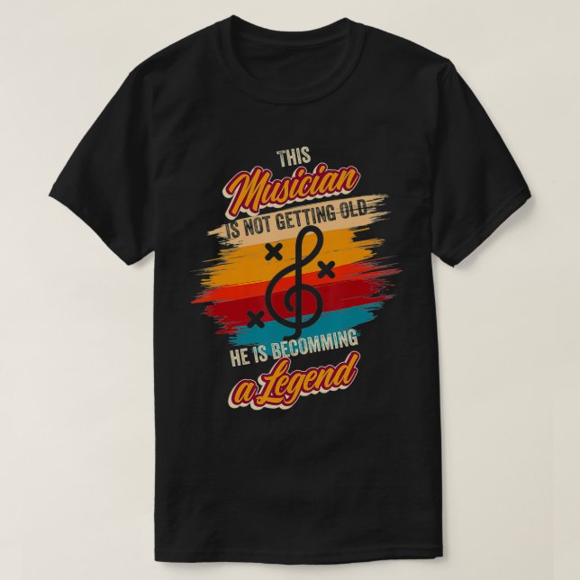 He is becoming a legend DJ Birthday Music moon  T-Shirt (Design vorne)