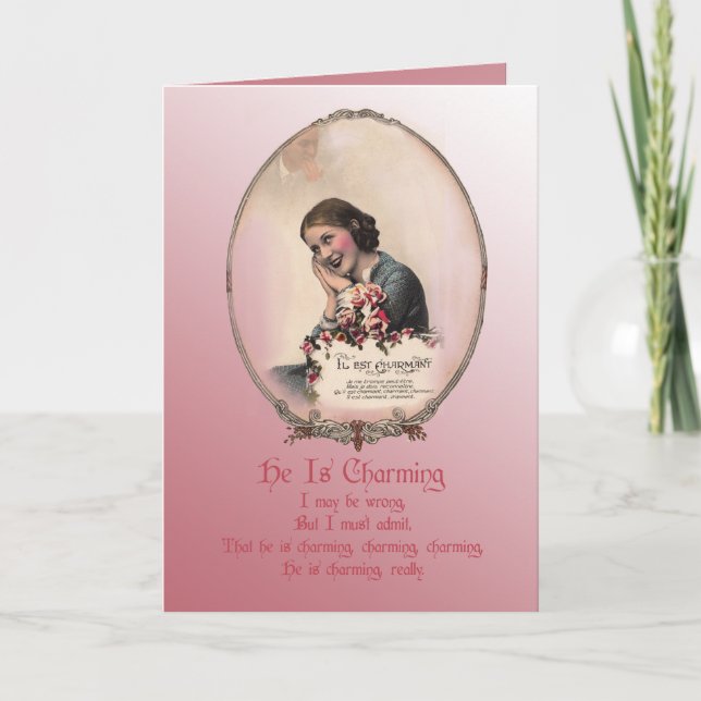 He Is Charming Feiertagskarte (Vorderseite)