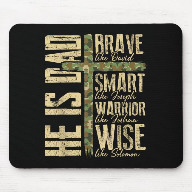 He Is Dad Camo Religious Father's Day Christian Da Mousepad (Vorne)