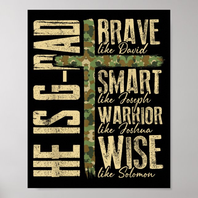 He Is G-dad Camo Religious Father's Day Christian  Poster (Vorne)