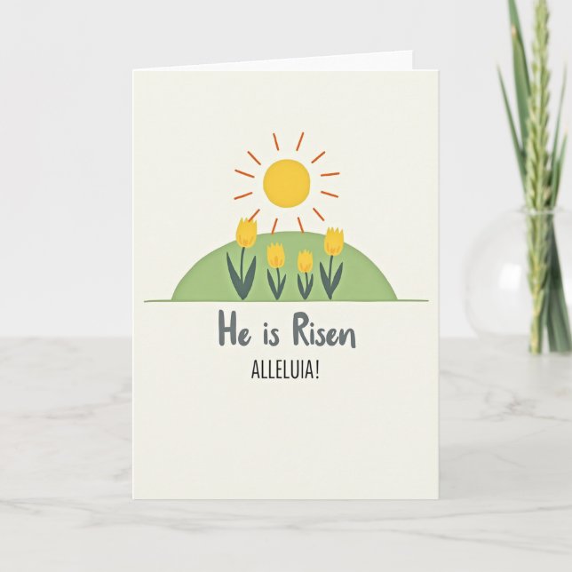 He Is Risen Alleluia Card Karte (Vorderseite)