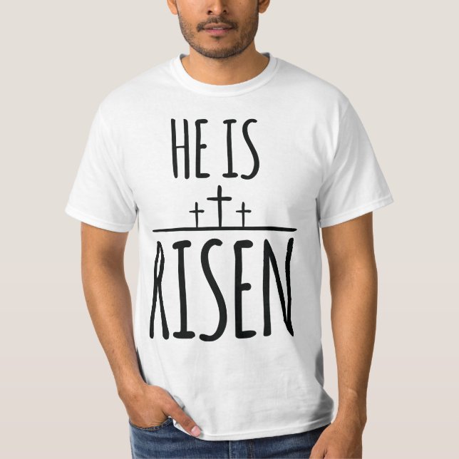 He Is Risen Christian Happy Easter Jesus Is Lord  T-Shirt (Vorderseite)