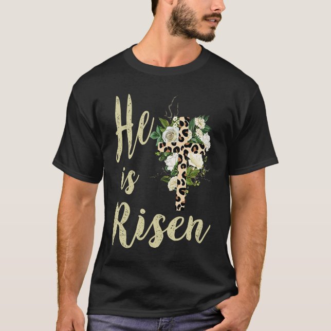 He Is Risen Cute Christian Teen Girls Mom  Jesus E T-Shirt (Vorderseite)