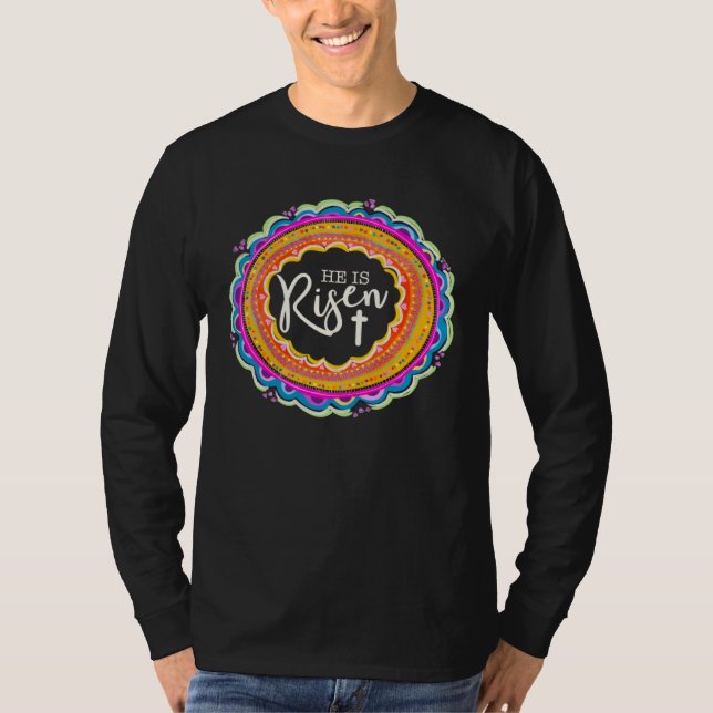 He is Risen Easter Christian Clothing Matthew 286  T-Shirt (Vorderseite)