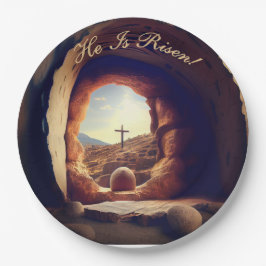 He is Risen! Easter Sunday Paper Plate Pappteller