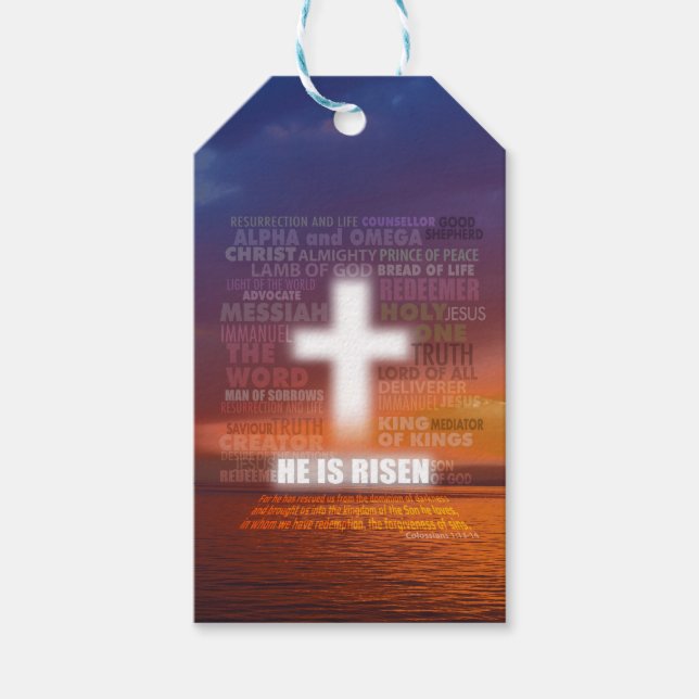 He is Risen Gift Tags Geschenkanhänger (Vorderseite)