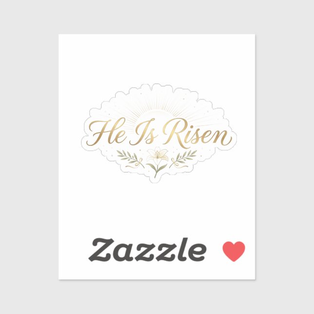 He Is Risen Religious Easter Faith Sticker (Blatt)