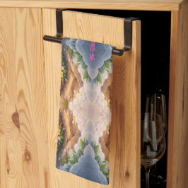 He Is Risen Religious Floral Crown Easter Geschirrtuch