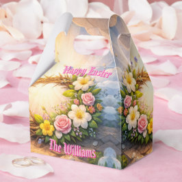 He Is Risen Religious Floral Crown Personalized Geschenkschachtel