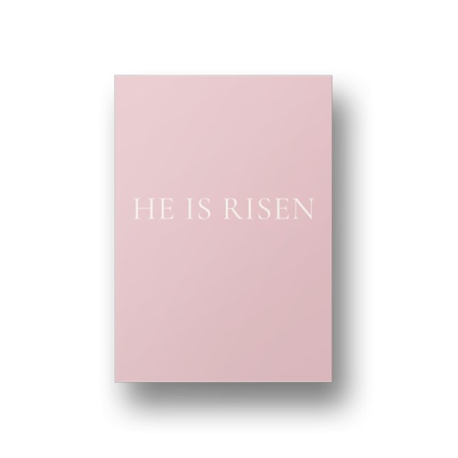 He Is Risen – Soft Pink Easter Faith Wall Art Poster (Von Creator hochgeladen)