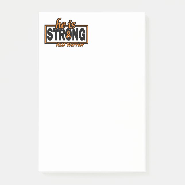 HE IS STRONG... POST-IT KLEBEZETTEL (Vorderseite)