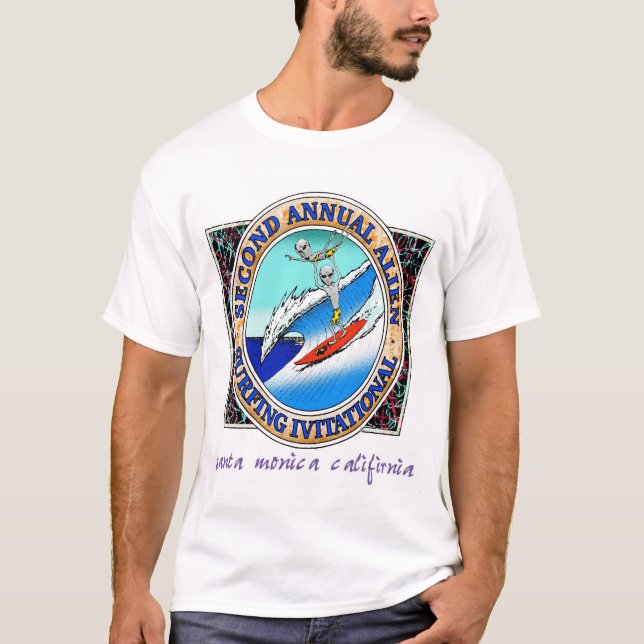 He, kann Außerirdische auch surfen T-Shirt (Vorderseite)