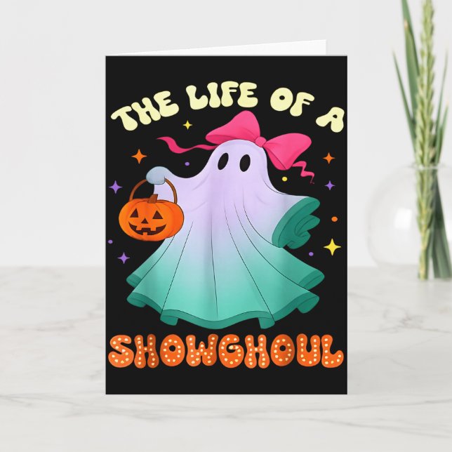 He Life Of A Showghoul Retro Halloween Show Ghosts Karte (Vorderseite)