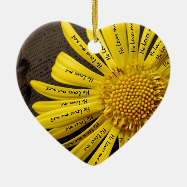 he loves me he loves me not keramik ornament (Vorne)