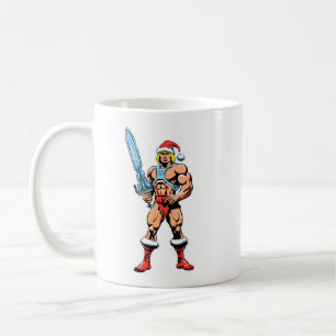 He-Man-Cartoon mit Santa-Hut – Retro Heman Kaffeetasse