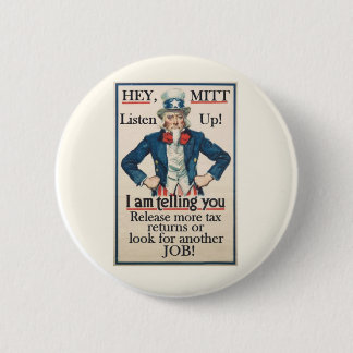 He Mitt! Uncle Sam Will Sie… Button