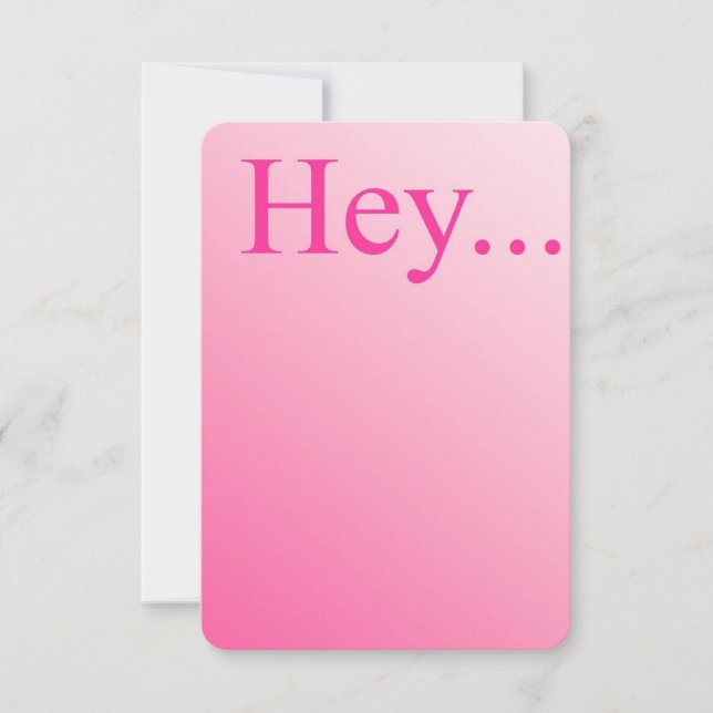 He....Note Card Mitteilungskarte (Vorderseite)