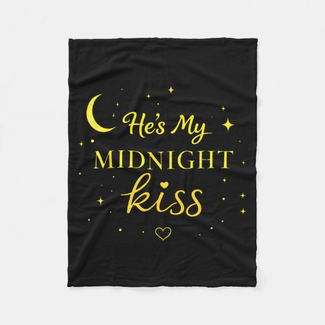 He’s My Midnight Kiss Romantic Saying Matching Cou Fleecedecke (Vorderseite)