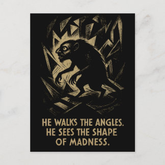 He Walks the Angles – A Brown Jenkin Expressionist Feiertagspostkarte