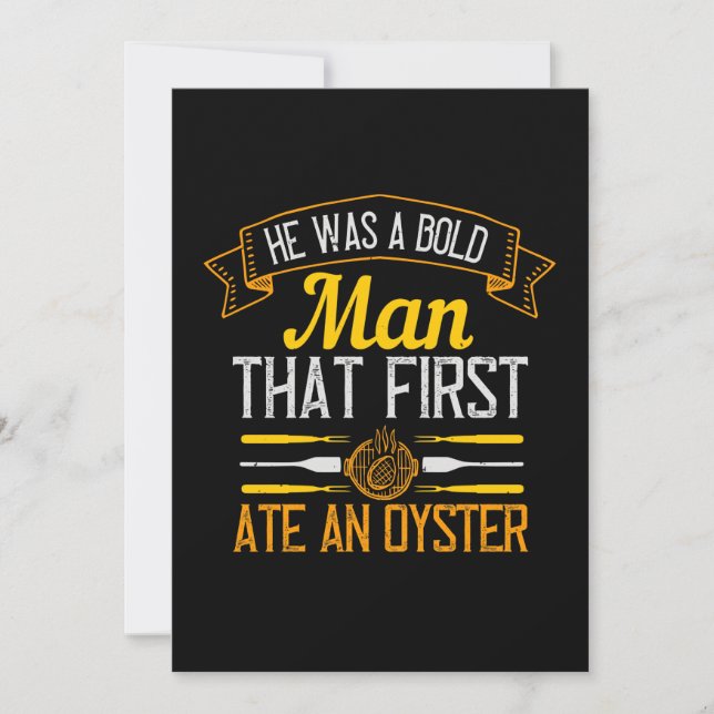 He Was A Bold Man That First Ate An Oyster Save The Date (Vorderseite)