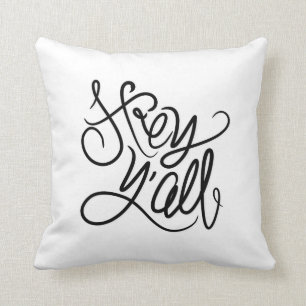 He YALL lässiges südliches Grußthrow-Kissen Kissen