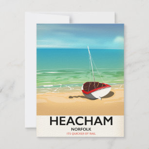 Heacham Norfolk Vintage-Strandplakat