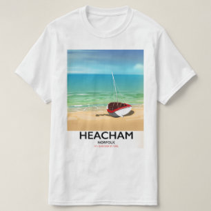 Heacham Norfolk Vintages Küstenposter T-Shirt