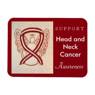 "Head and Neck Cancer Awareness Ribbon Angel Magne Magnet