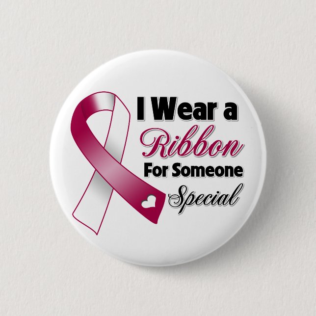 "Head and Neck Cancer Ribbon Someone Special" Button (Vorderseite)