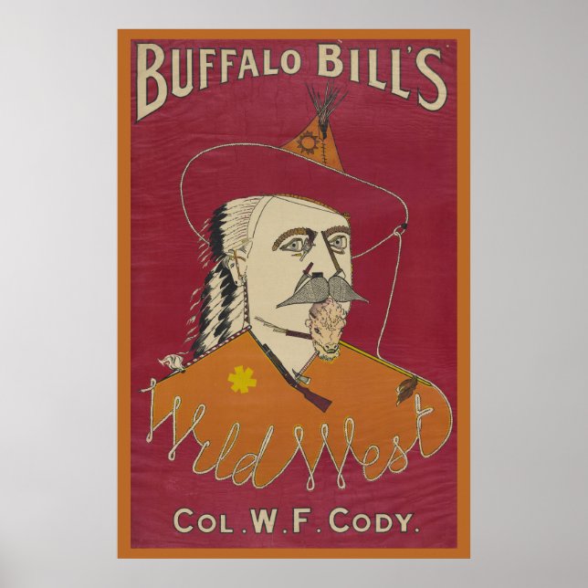 Head-and-Shoulders-Portrait von Buffalo Bill Poster (Vorne)