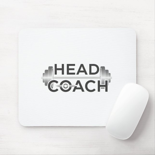 Head Coach Fitness Barbell Weightlifting Mousepad (Mit Mouse)