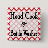 Head Cook and Bottle Washer Kitchen Sprichwort But