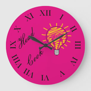 Head Cook Große Wanduhr