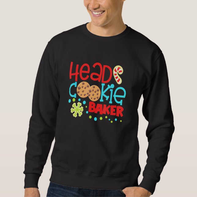 Head Cookie Baker Backen Weihnachtskind Weihnachte Sweatshirt (Vorderseite)