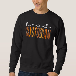 Head Custodian Leopard Squad Niedlich Herbst Herbs Sweatshirt
