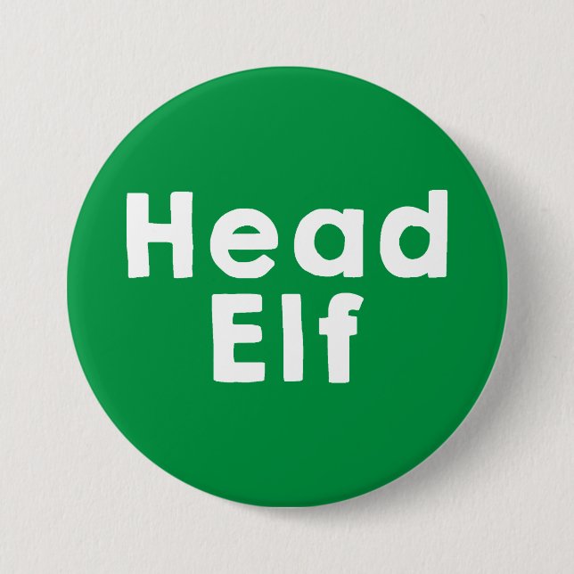 Head Elf Green Button (Vorderseite)