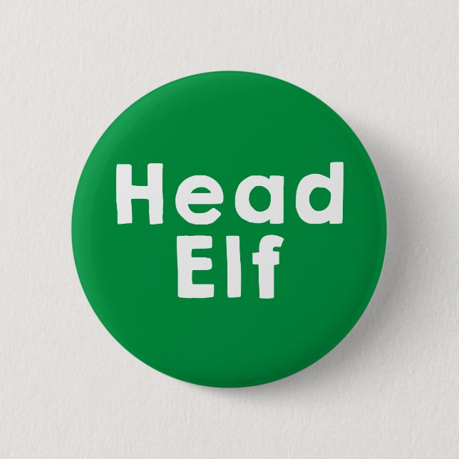 Head Elf Weihnachtsempfehlung Button (Vorderseite)