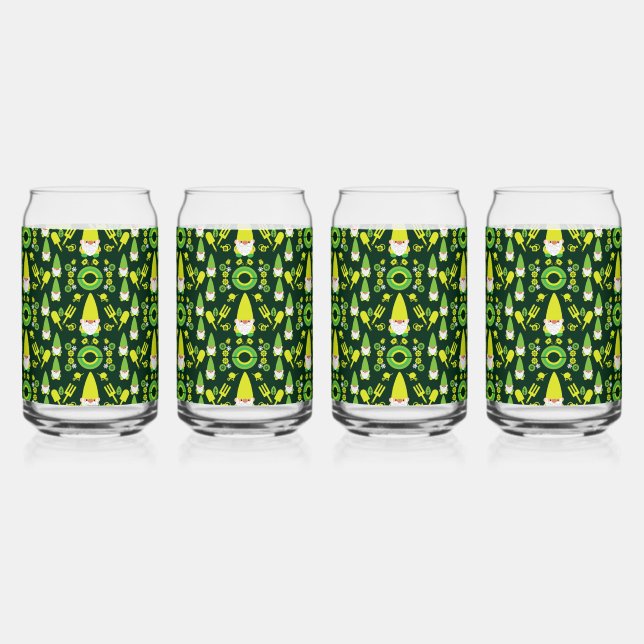 Head Garden Gnome Gardener Dosenglas (Vorderseite)