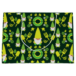 Head Garden Gnome Gardener Große Geschenktüte