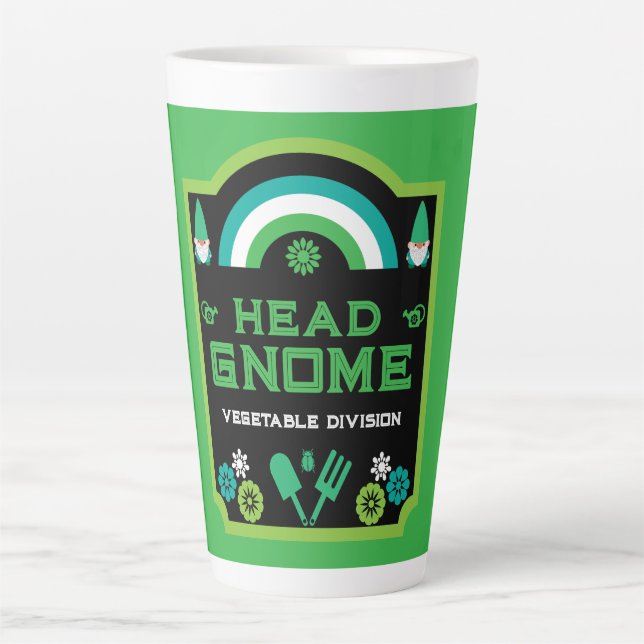 Head Garden Gnome Gardener Milchtasse (Vorderseite)